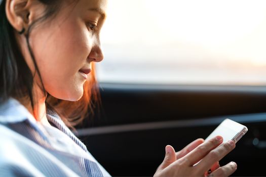 young women shopping online on smartphone. business and modern lifestyle concept