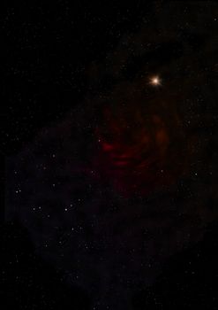 Distant flickering star array and cold cosmic nebula. "Elements of this image furnished by NASA".
