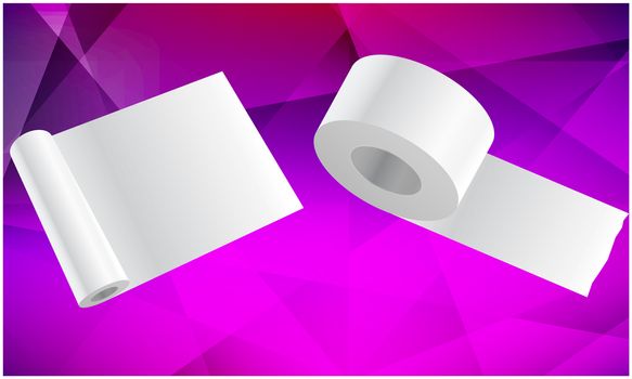 mock up illustration of different size of tissue roll on abstract background