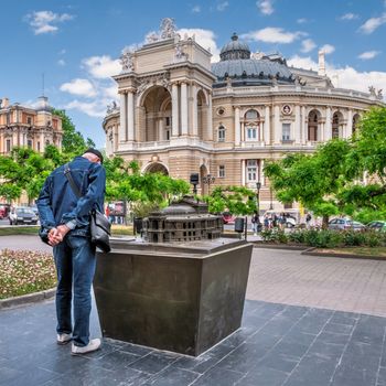 Odessa, Ukraine 22.05.2020. Odessa Opera and Ballet House in Ukraine on a sunny spring day