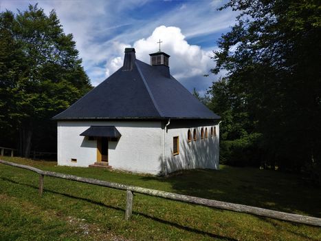 Little chapel on the Le Markstein mountain, France