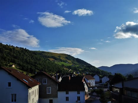 View over the center of La Bresse, France