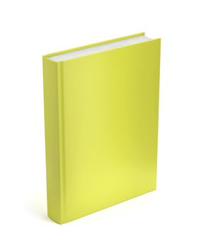 Book with blank cover on white background