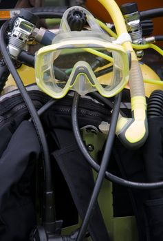 A collection of Scuba diving equipment