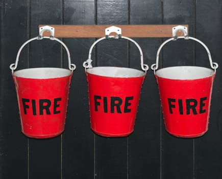 Fire Buckets hanging on a wall