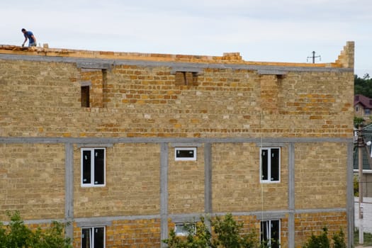 Limestone limestone houses. Building material is limestone.