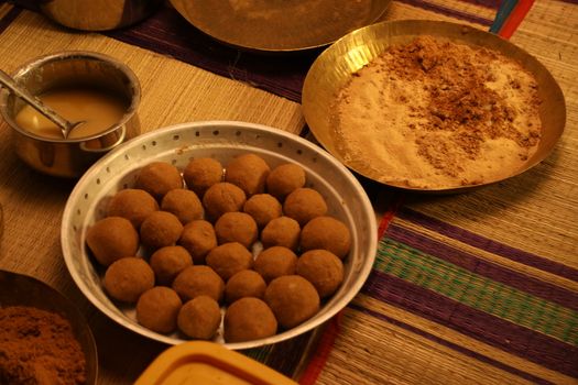 Indian Sweets Closeup