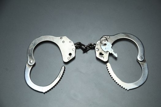 Police Handcuffs closeup