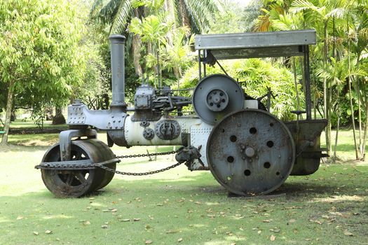 Road Roller at Rural Area