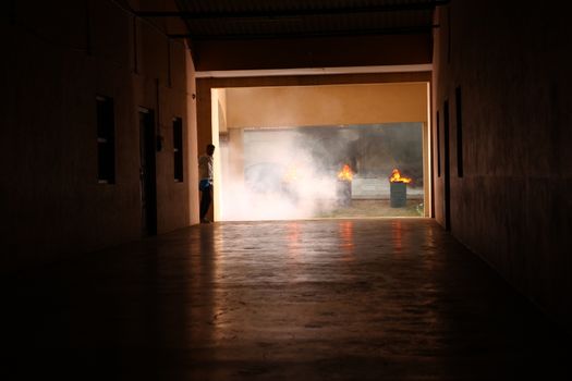 Horror shot of store room