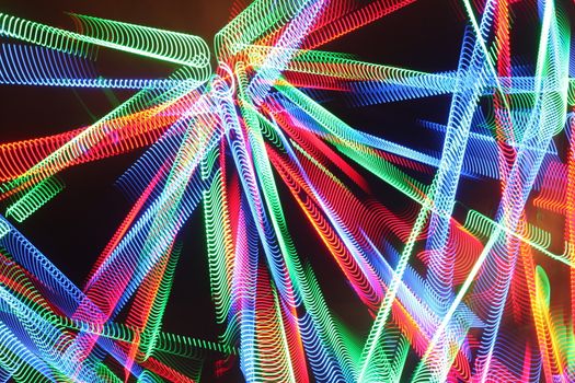 Abstract slow shutter lights