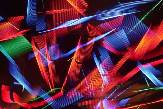 Abstract slow shutter lights