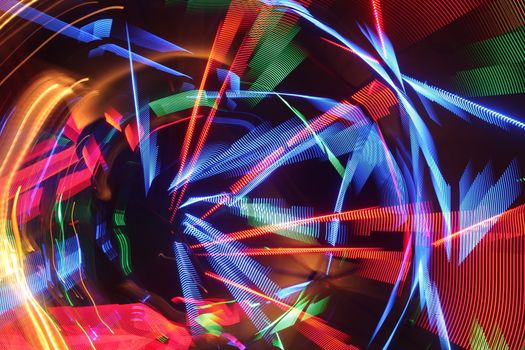 Abstract slow shutter lights