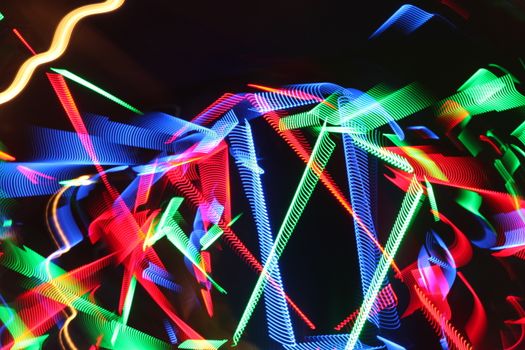 Abstract slow shutter lights