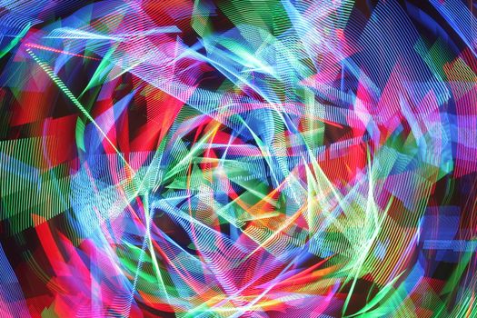 Abstract slow shutter lights