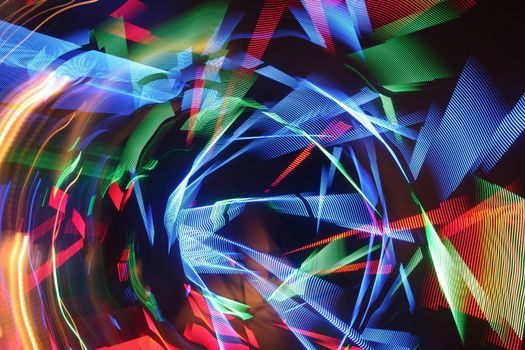 Abstract slow shutter lights