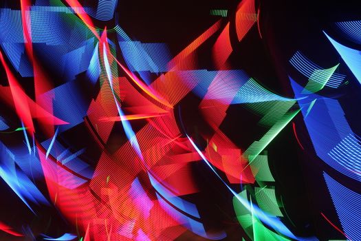 Abstract slow shutter lights