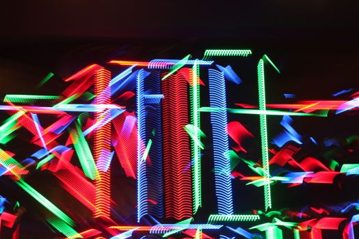 Abstract slow shutter lights
