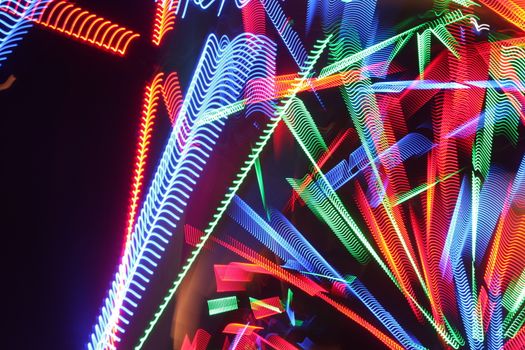 Abstract slow shutter lights