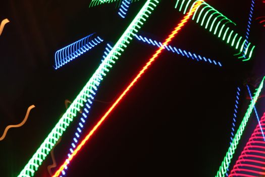 Abstract slow shutter lights