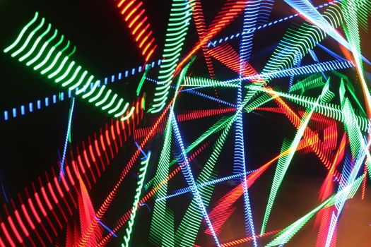 Abstract slow shutter lights
