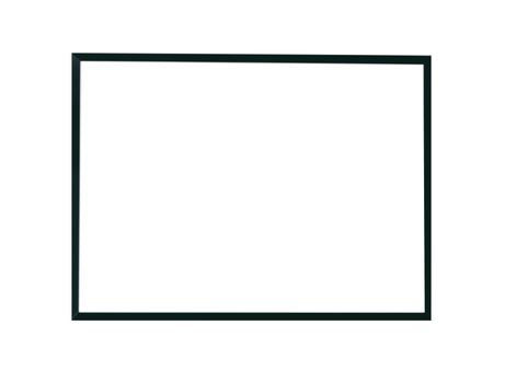 Empty black picture frame isolated on white background