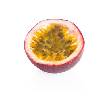 Fresh passion fruit isolated on white background, food healthy concept