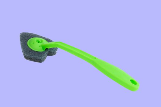 Toilet brush isolated on blue backgroud
