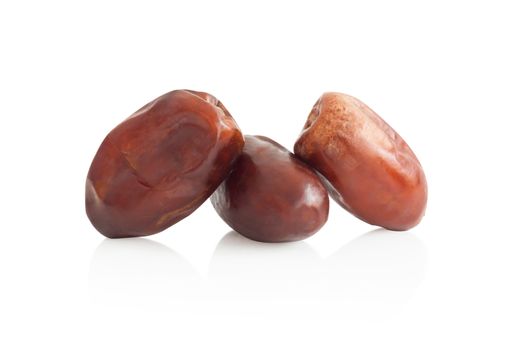Date palm isolated on white blackground, Food healthy concept