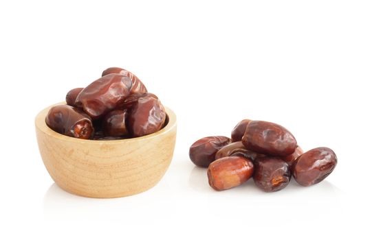Date palm isolated on white blackground, Food healthy concept