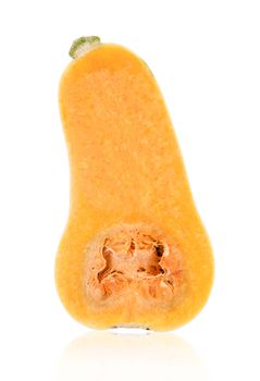 Fresh butternut squash isolated on a white background, Save clipping path.