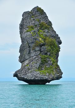 Beautiful rocky island at Ang Thong National Marine Park of Thailand