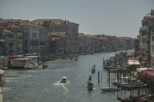 VENICE, ITALY 25 MARCH 2019: Canal grande in Venice landscape