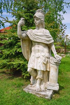 Old Statue of an Roman Hero in the Garden