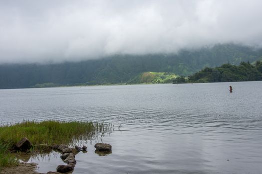 Walk on the Azores archipelago. Discovery of the island of Sao Miguel, Azores. Portugal