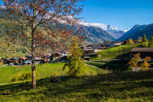 brusson in valais in swiss