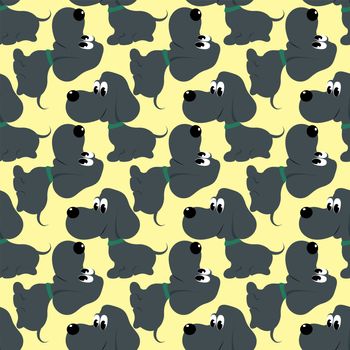 Dog pattern , illustration, vector on white background