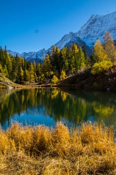 schwarzsee in loschental in swiss