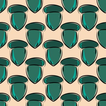 Acorns pattern , illustration, vector on white background