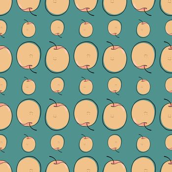 Apricot pattern , illustration, vector on white background