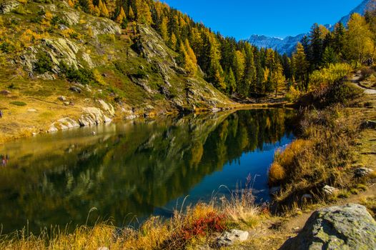 schwarzsee in loschental in swiss