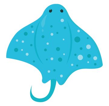 Angelshark , illustration, vector on white background