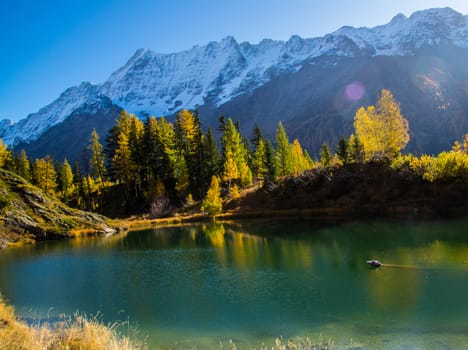 schwarzsee in loschental in swiss