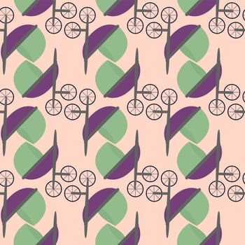 Babycart pattern , illustration, vector on white background