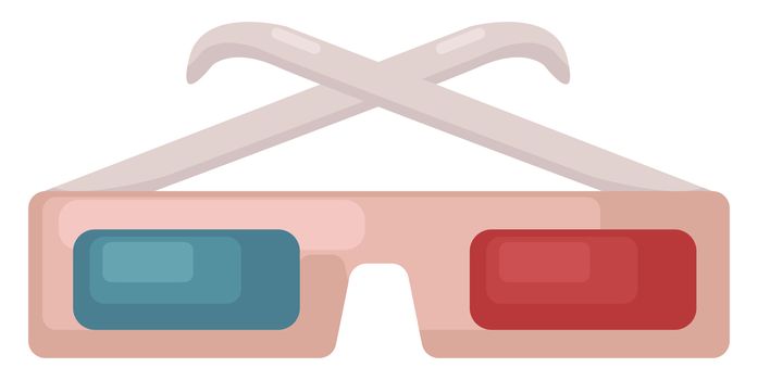 3D glasses , illustration, vector on white background