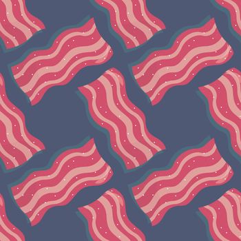 Bacon pattern , illustration, vector on white background