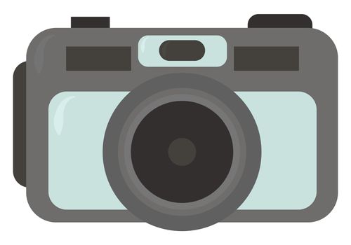 Retro camera , illustration, vector on white background
