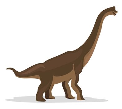 Brachiosaurus , illustration, vector on white background