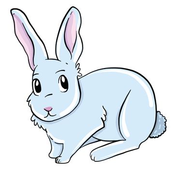 Big bunny , illustration, vector on white background