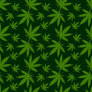Cannabis pattern , illustration, vector on white background